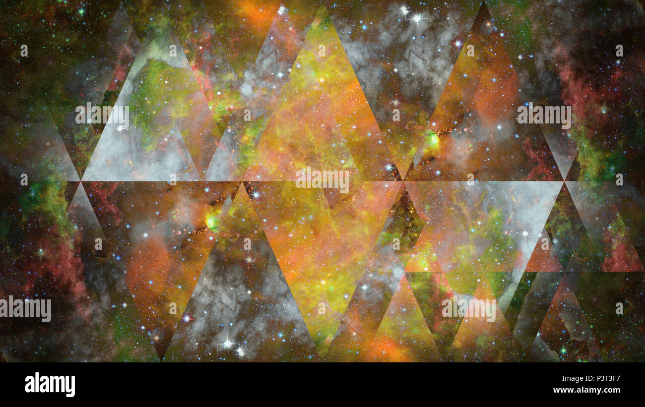 Nebel Platz und die heilige Geometrie. Elemente dieses Bild von der NASA eingerichtet. Stockfoto