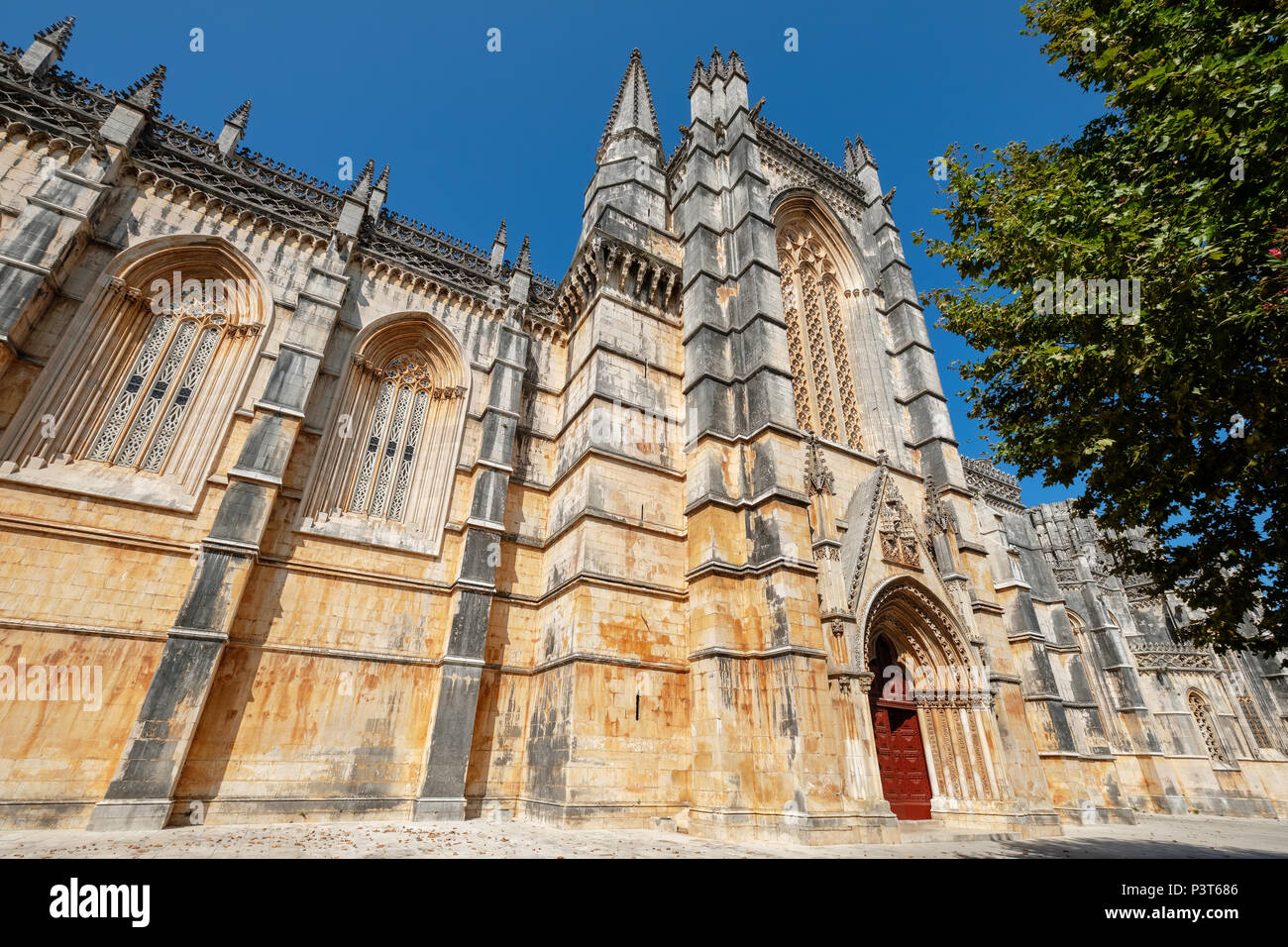 Blick auf das Kloster Santa Maria da Vitoria in Batalha. Portugal, Europa Stockfoto