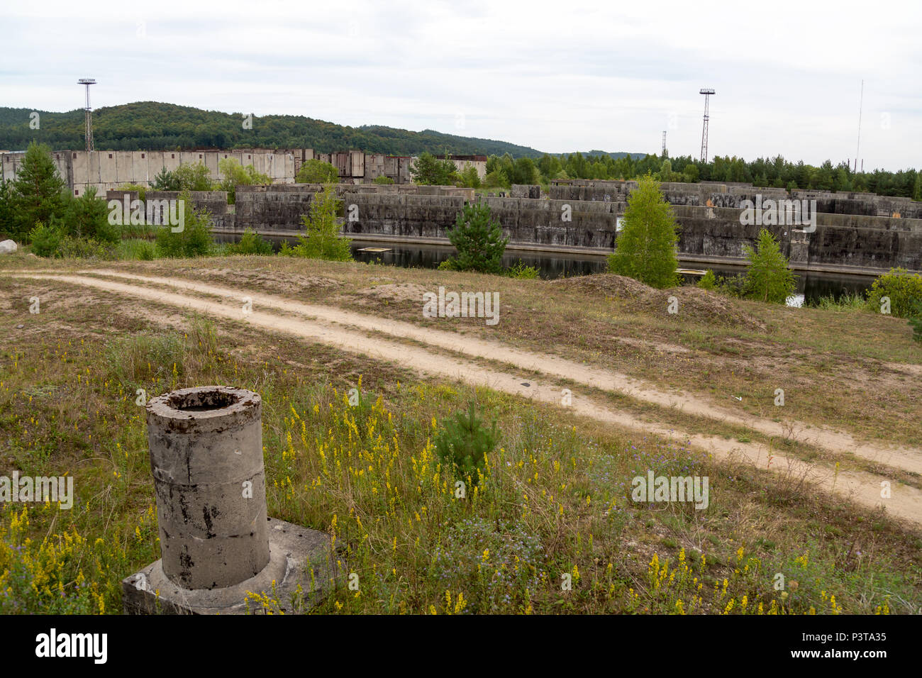 Polen, Pommern - Ruine von Kernkraftwerken Zarnowiec Stockfoto