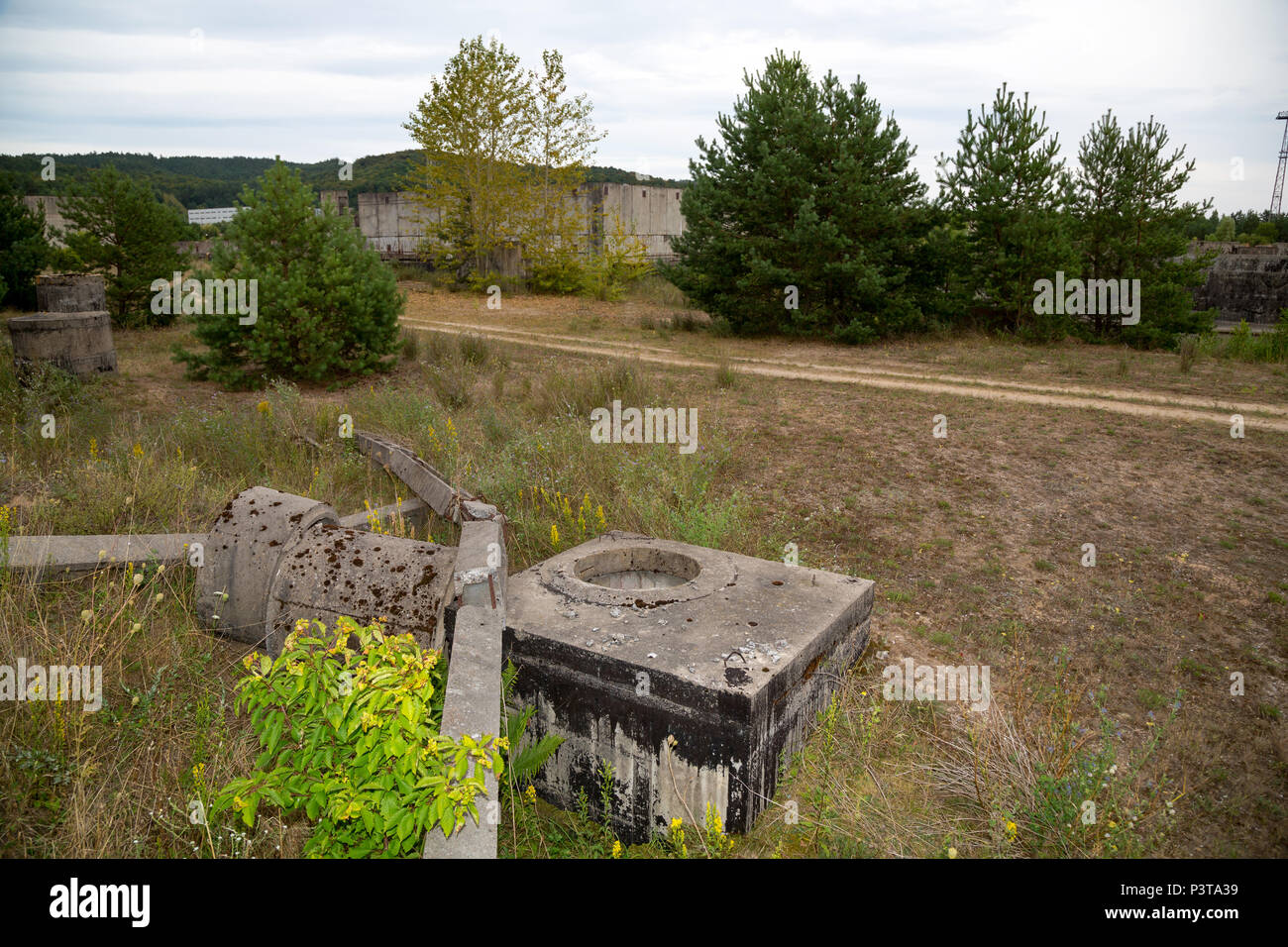 Polen, Pommern - Ruine von Kernkraftwerken Zarnowiec Stockfoto