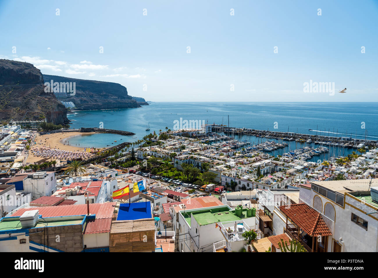 Schöne Stadt Puerto Mogan auf Gran Canaria - Spanien Stockfoto