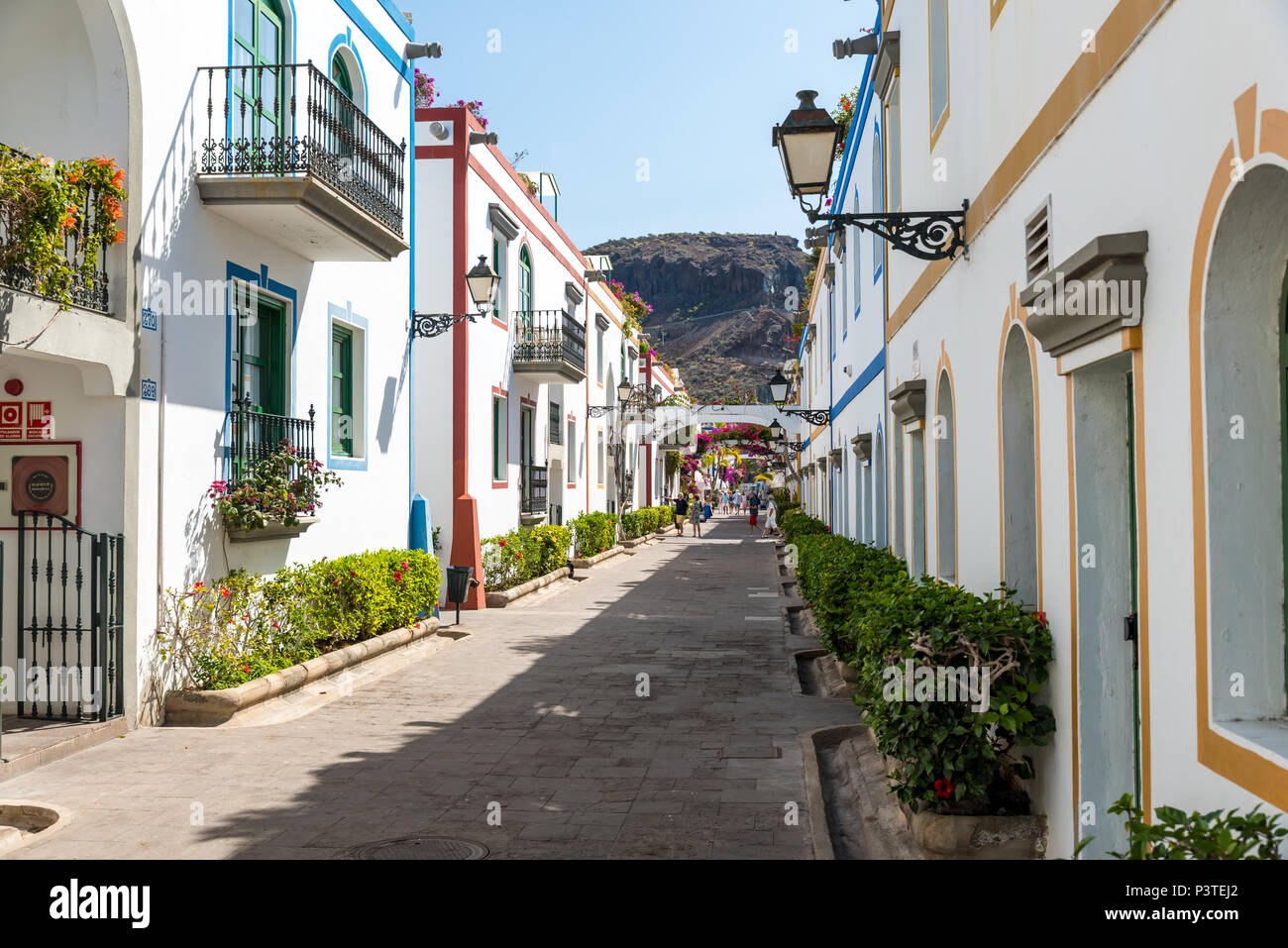 Schöne Stadt Puerto Mogan auf Gran Canaria - Spanien Stockfoto
