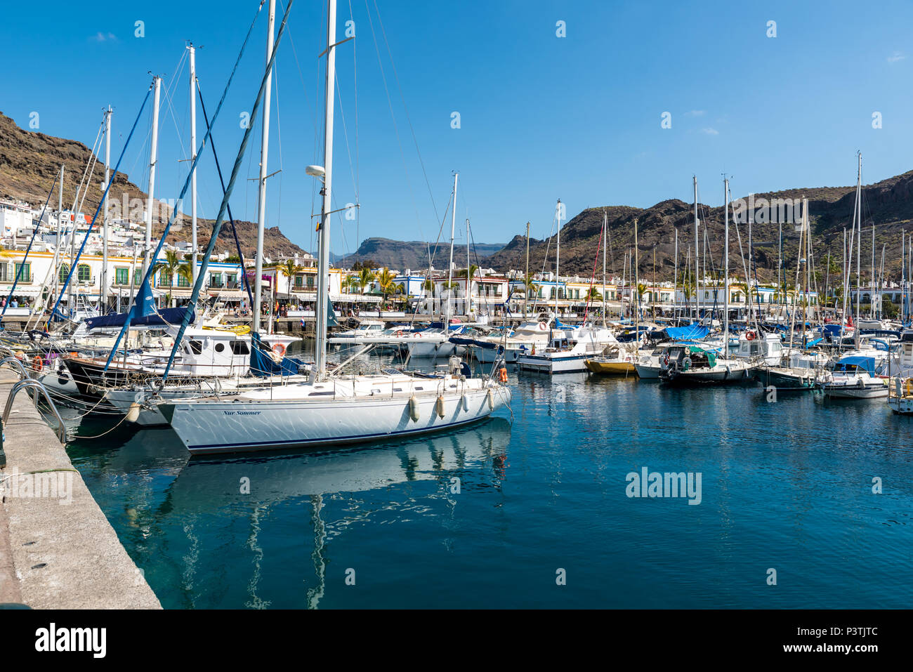 Schöne Stadt Puerto Mogan auf Gran Canaria - Spanien Stockfoto