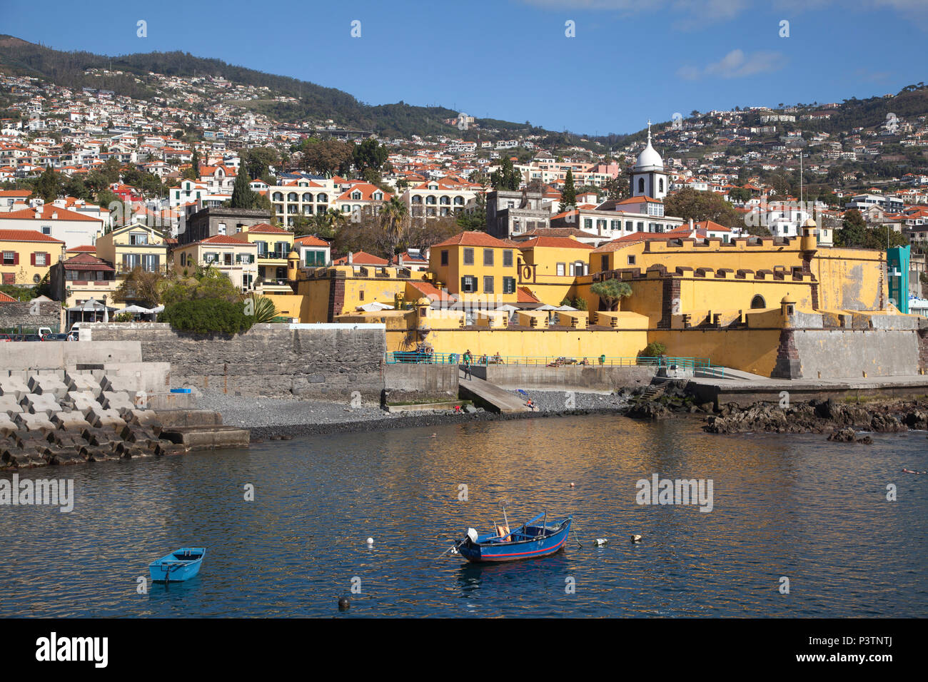 Das 17. Jahrhundert São Tiago oder St James Festung in Funchal auf Madeira Stockfoto