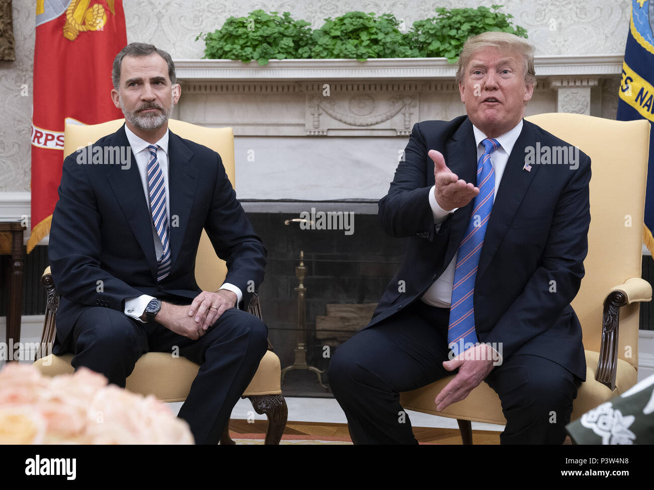 Washington District Of Columbia Usa 19 Juni 2018 Prasidenten Der Vereinigten Staaten Donald Trump Rechts Trifft