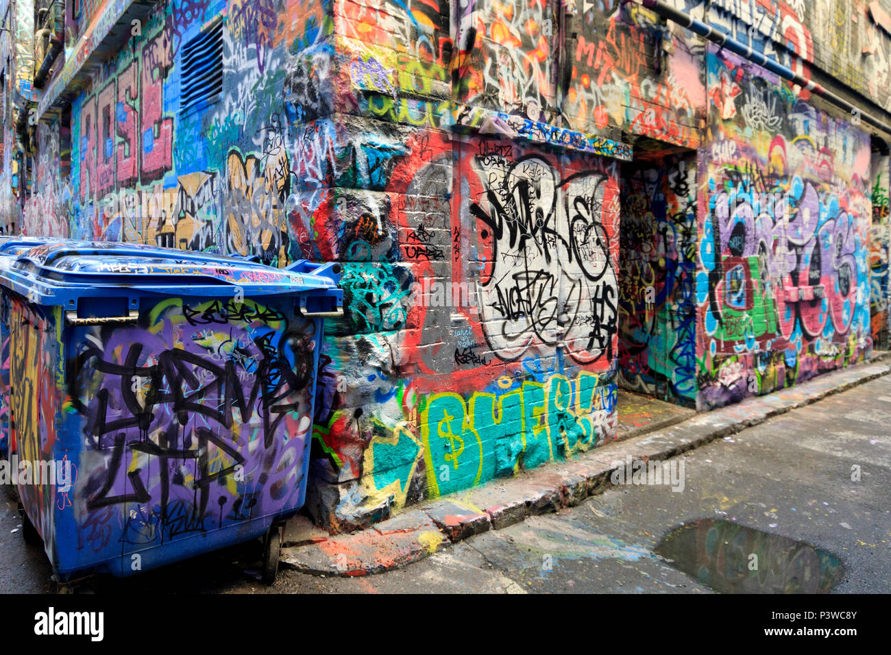 Australien, Hosier Lane, Melbourne, Urban Art, Victoria, Graffiti, Street Art Stockfoto