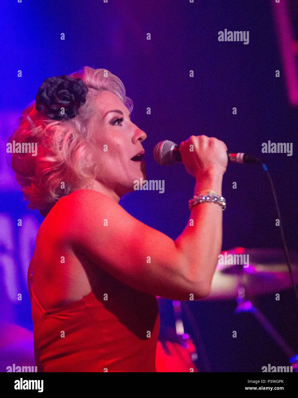Die swansons performing Live at the Whisky a Go Go in Hollywood, Kalifornien mit: Angie Finley Wo: Los Angeles, Kalifornien, Vereinigte Staaten, wenn: 18. Mai 2018 Credit: Sheri Determan/WENN.com Stockfoto