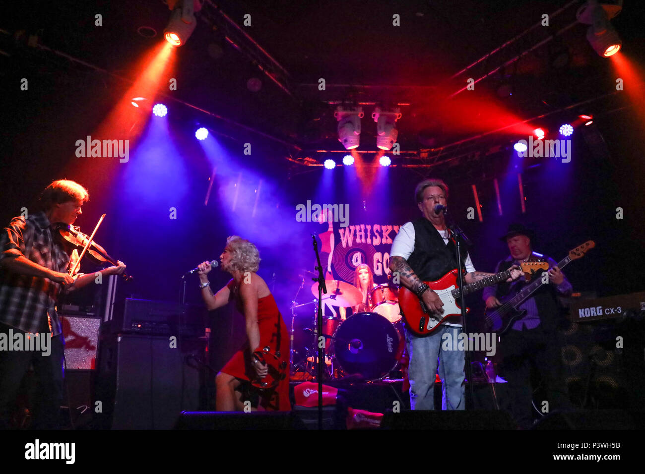 Die swansons performing Live at the Whisky a Go Go in Hollywood, Kalifornien,: Die swansons Wo: Los Angeles, Kalifornien, Vereinigte Staaten, wenn: 18. Mai 2018 Credit: Sheri Determan/WENN.com Stockfoto