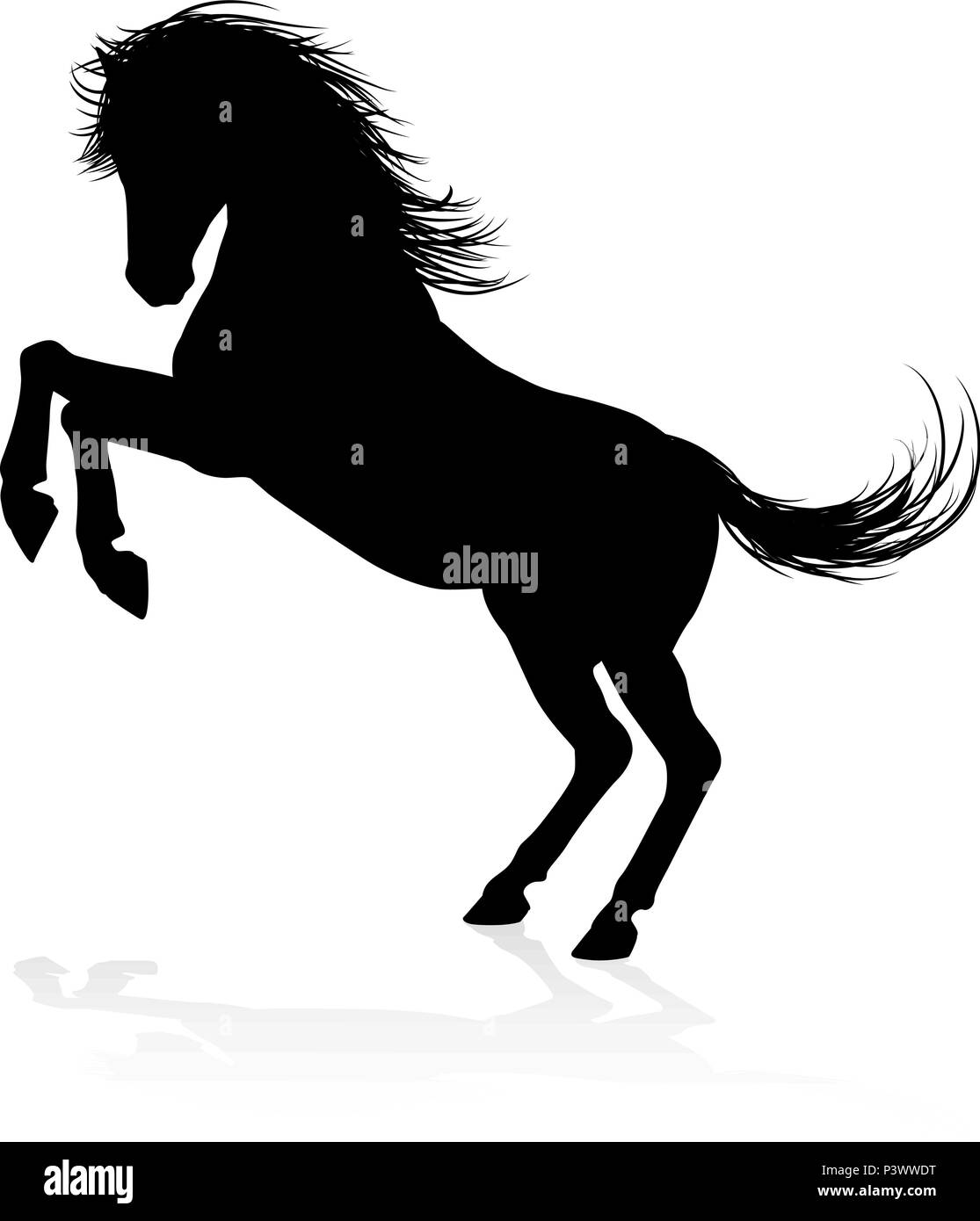 Pferd Tier Silhouette Stock Vektor