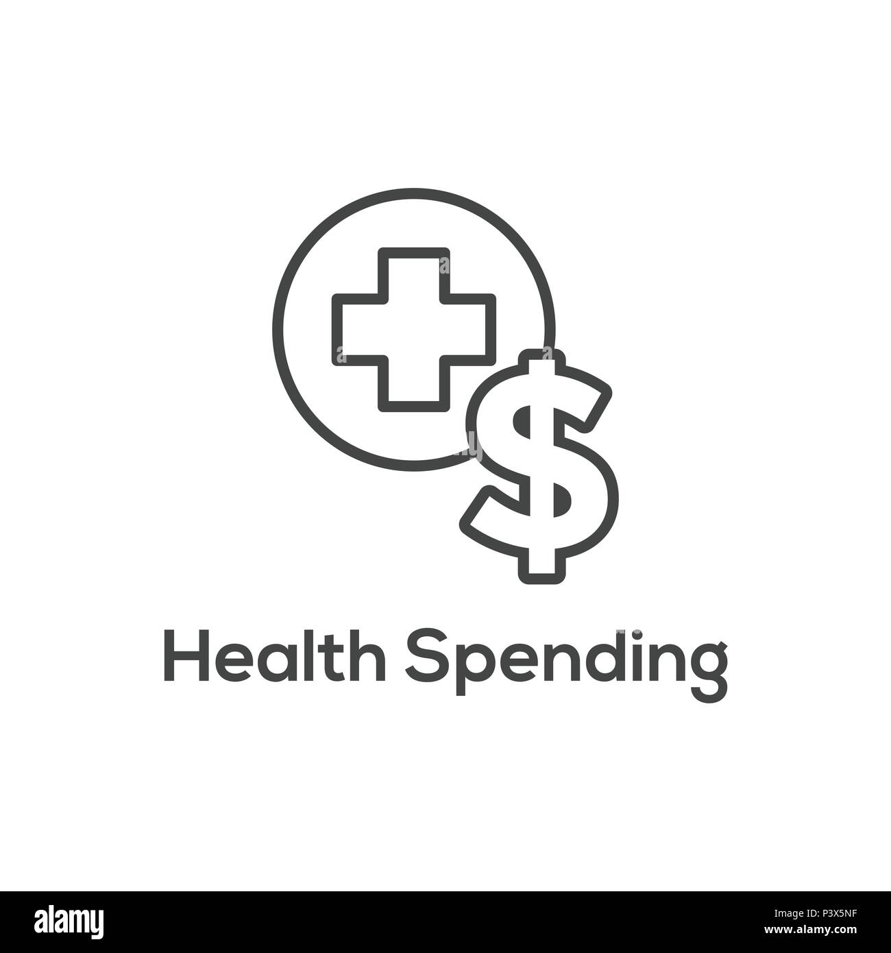 Medizinische Steuern sparen w Health Savings Account oder flexible Ausgaben Konto - HSA, FSA, Steuer-geschützten Einsparungen Stock Vektor