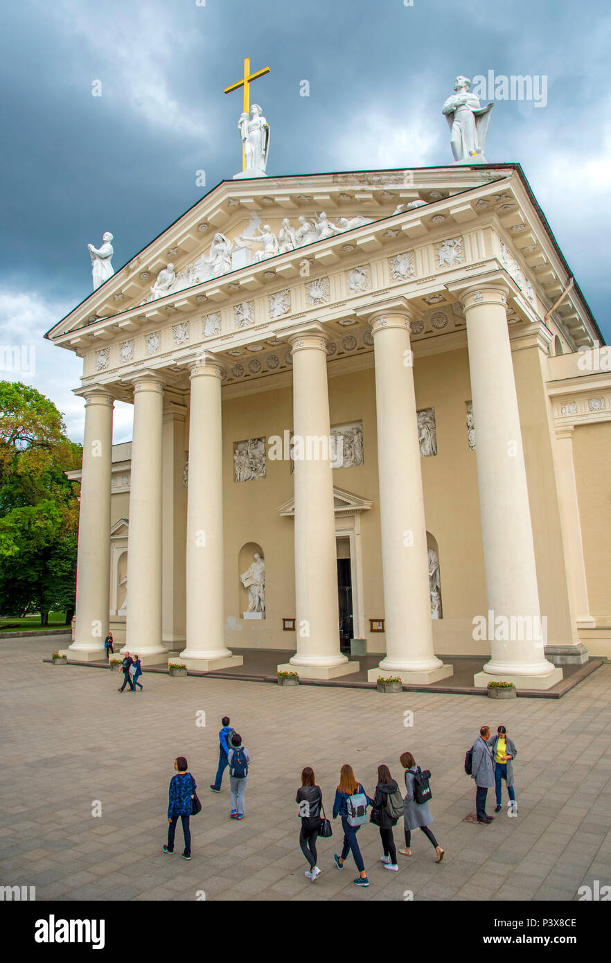 Die Kathedrale, Vilnius, Litauen. Stockfoto