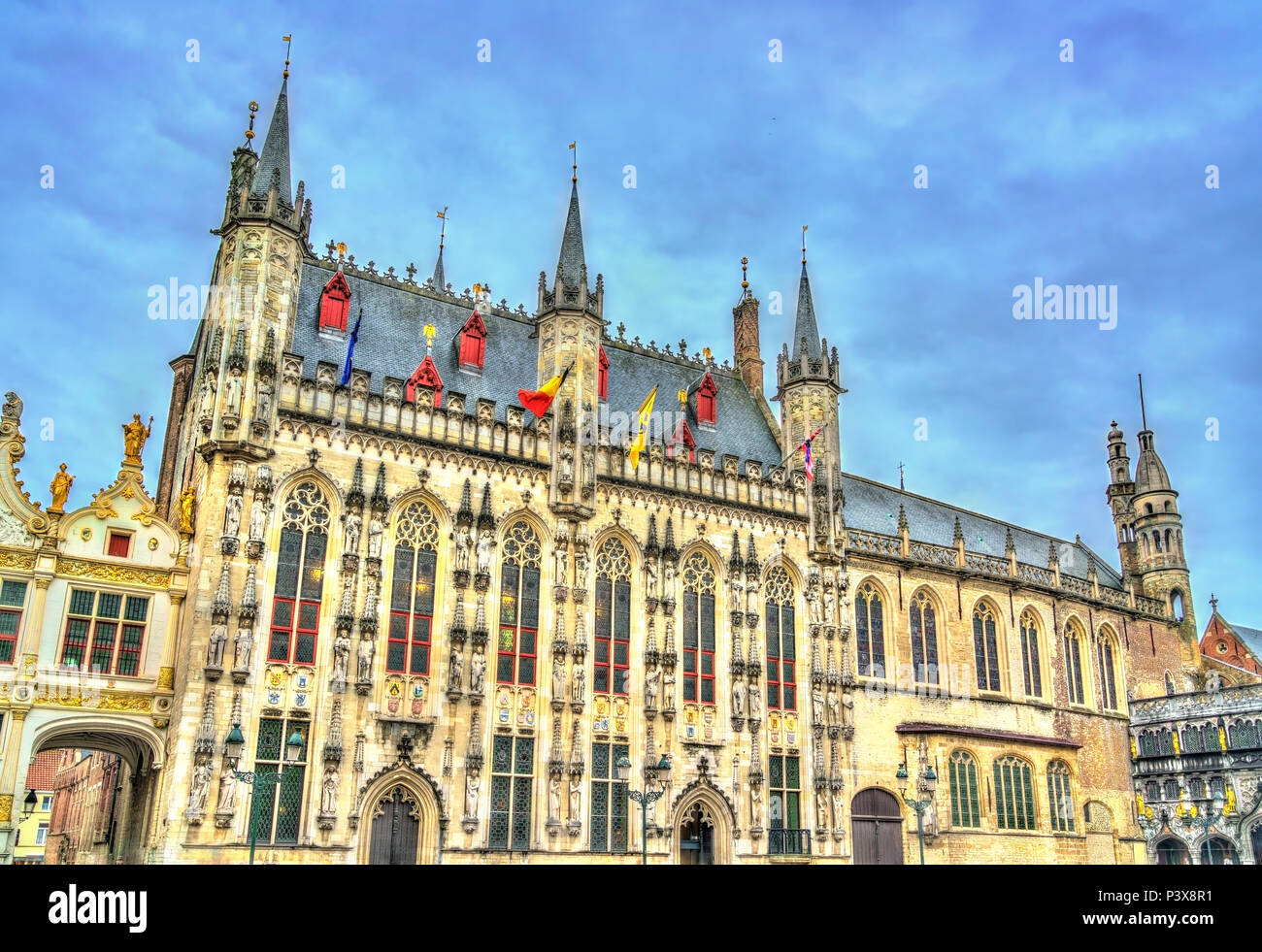 Das Rathaus der Stadt Brügge in Belgien Stockfoto