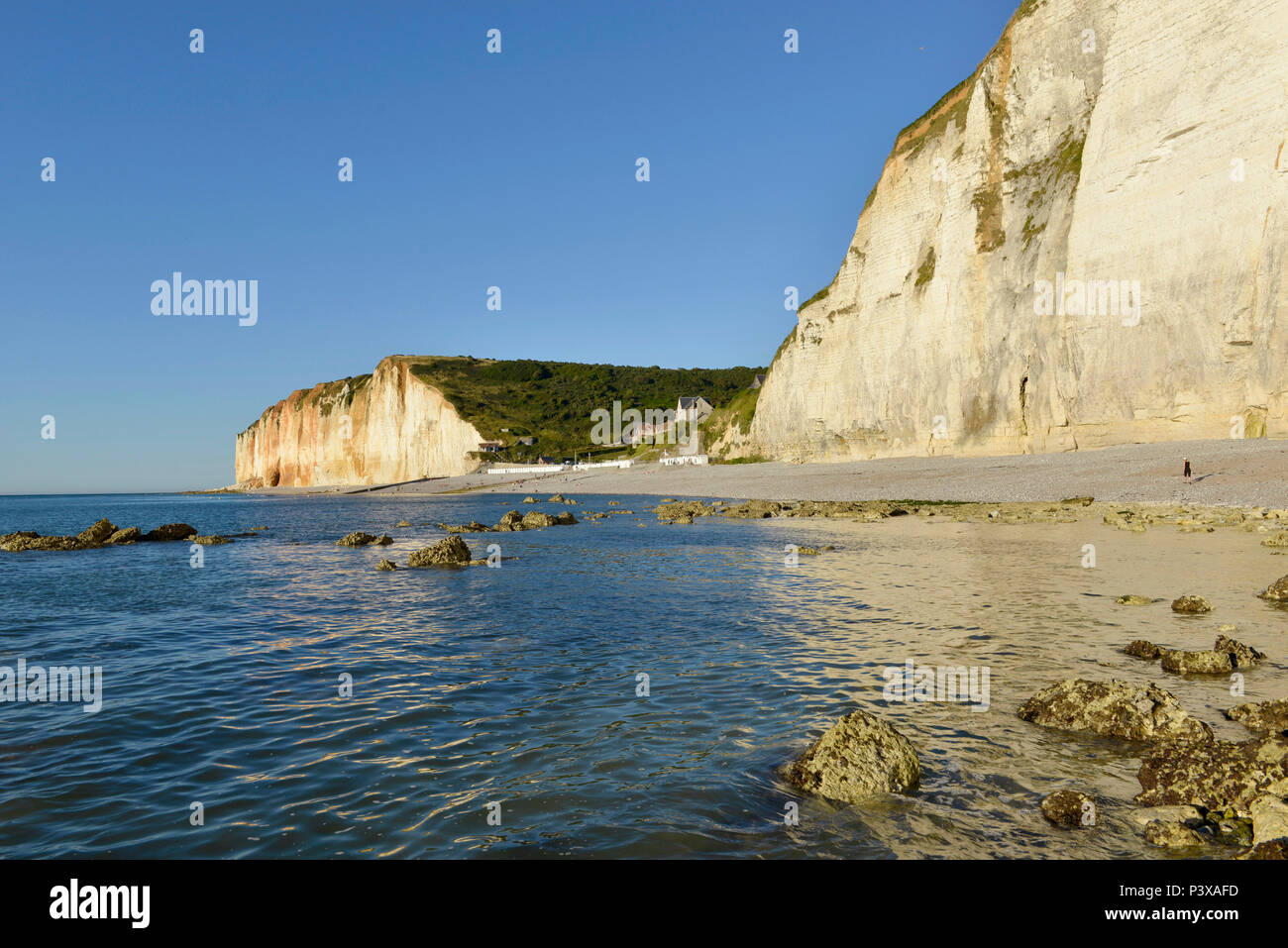 Les Petites-Dalles, Weiler entlang der "Cote d'Albatre' (Norman Küste), im Bereich 'Pays de Caux' Stockfoto