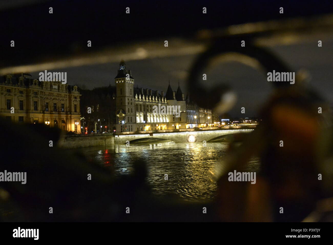 Les Grandes crus à Paris - Les Quais de Seine ne sind plus accessibles: l'eau est Montée. Du Trocadéro à Bercy, en passant par la Bibliothèque François Mitterrand, des Quais Mauriac à l'Ile Saint Louis, un Paysage jamais vu en février 2018 et 2016 Stockfoto