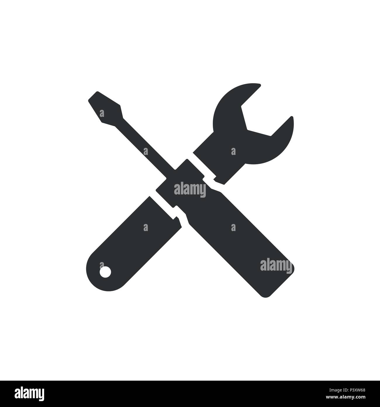 Isolierte Färbung Service Tools Symbol. Vektor Piktogramm Stil ist eine flache bicolor Symbol. Für Software- und Web interface Symbolleisten und Menüs entwickelt.-Vec Stock Vektor