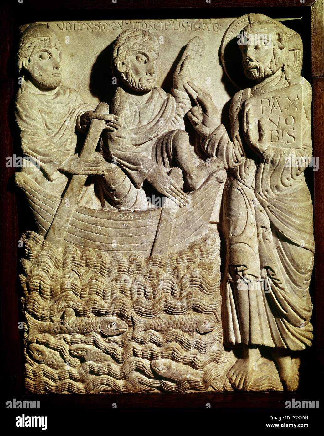 Aparicion De Jesus Ein Sus Discipulos En El Mar Siglo Xii Procedente De San Pedro De Roda Autor Meister Von Cabestany 12 Prozent Lage Museo Stuten Coleccion Barcelona Spanien Stockfotografie Alamy