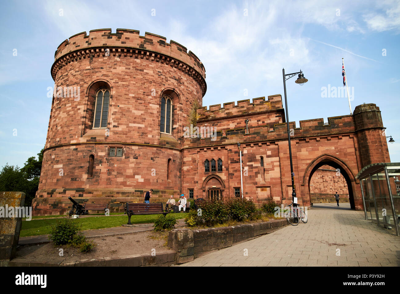 Die Zitadelle ehemaligen Crown Court Gebäude West Tower Carlisle Cumbria England Großbritannien Stockfoto