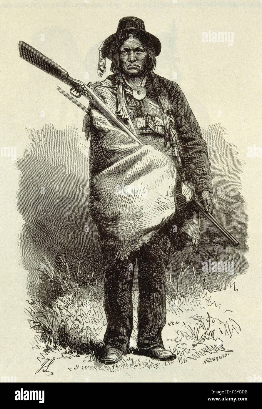 GRABADO - INDIO CAYENE - (EE UU). Stockfoto