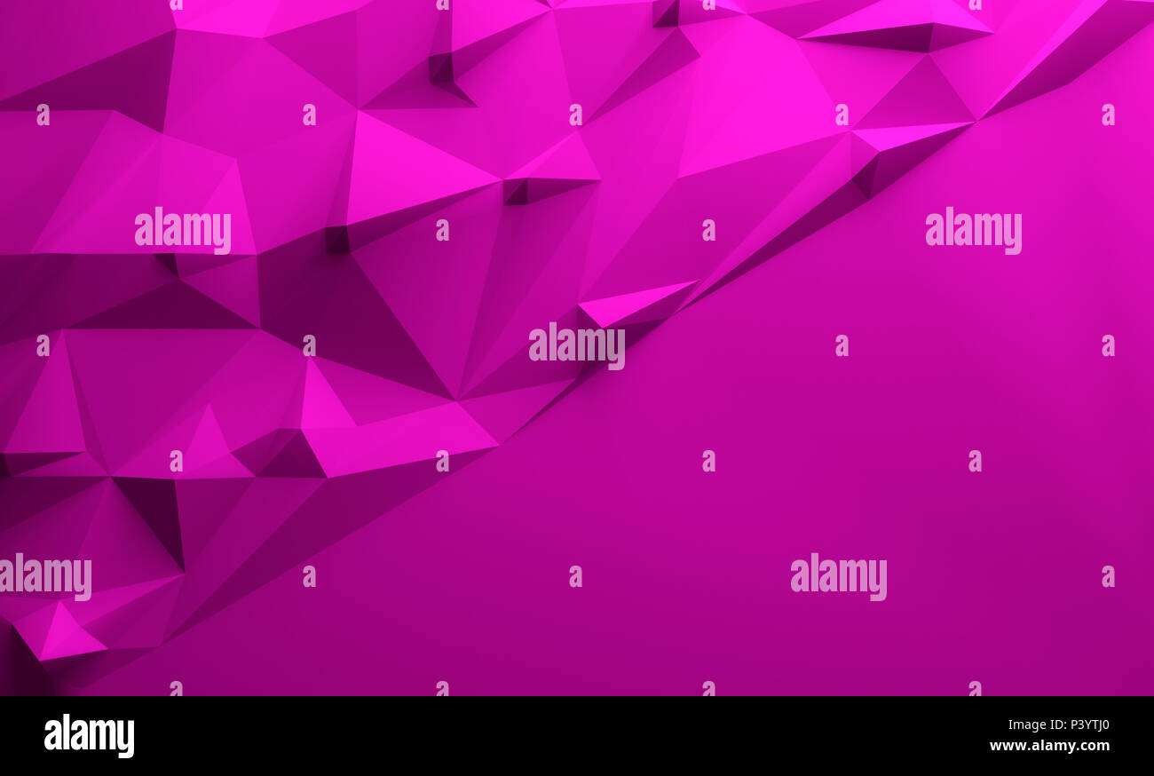 Rosa Lila dreieckige Texturiertes lowpoly Hintergrund Stockfoto