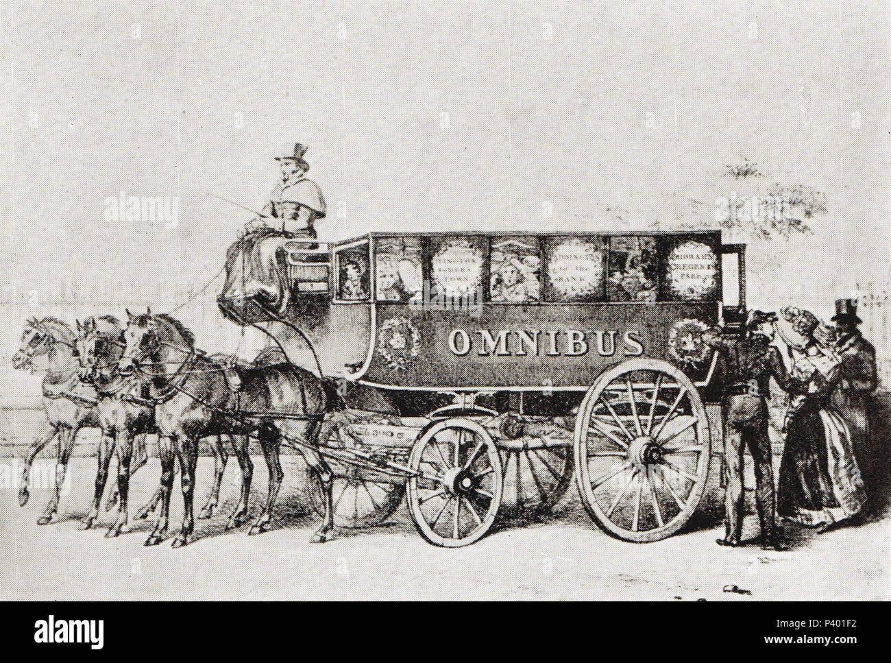 George Shillibeer der erste Omnibus, 1829 Stockfoto