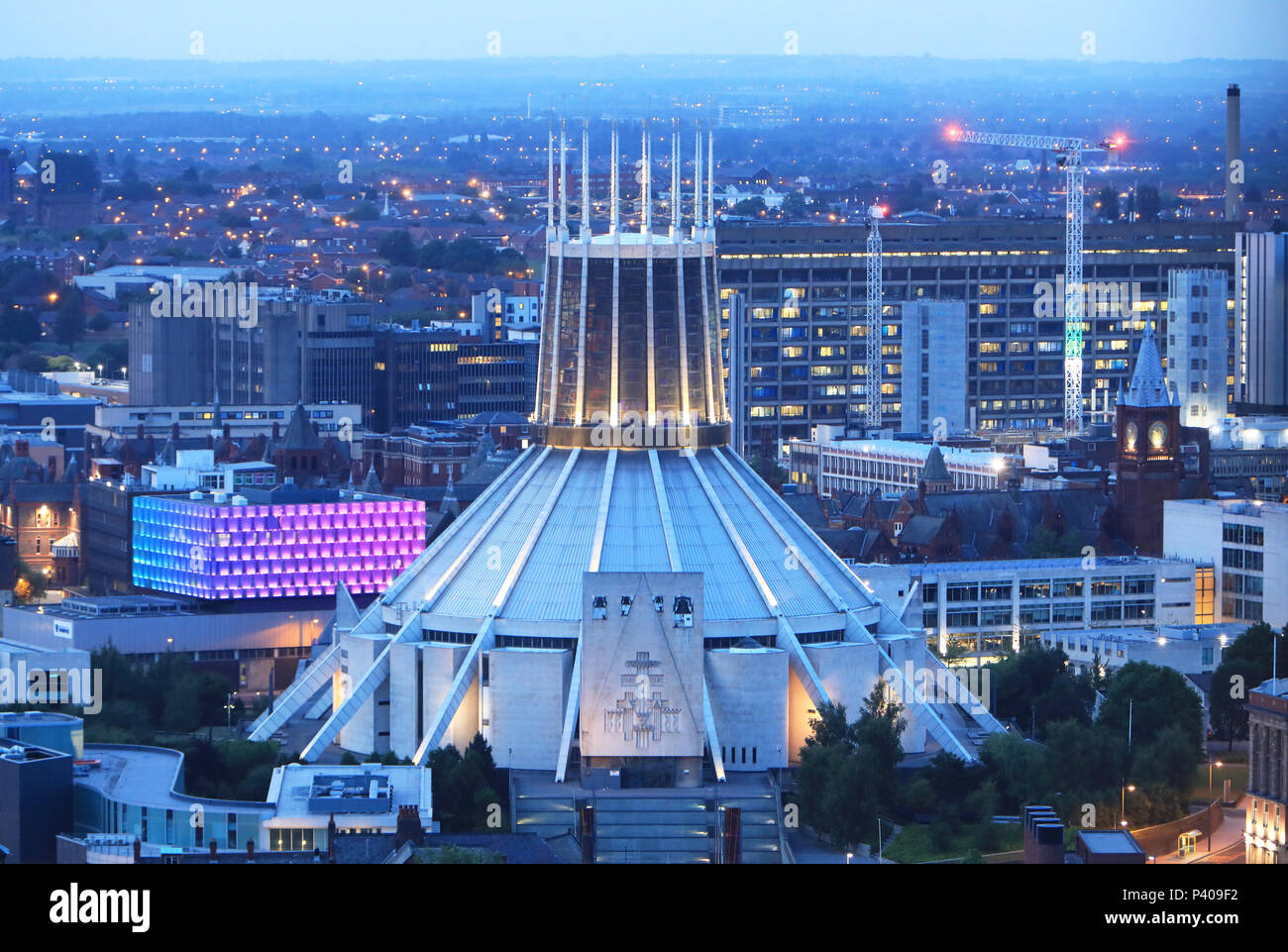 Die moderne römisch-katholische Kathedrale von Christus dem König, Liverpool, Merseyside, NW Englnd, Großbritannien Stockfoto