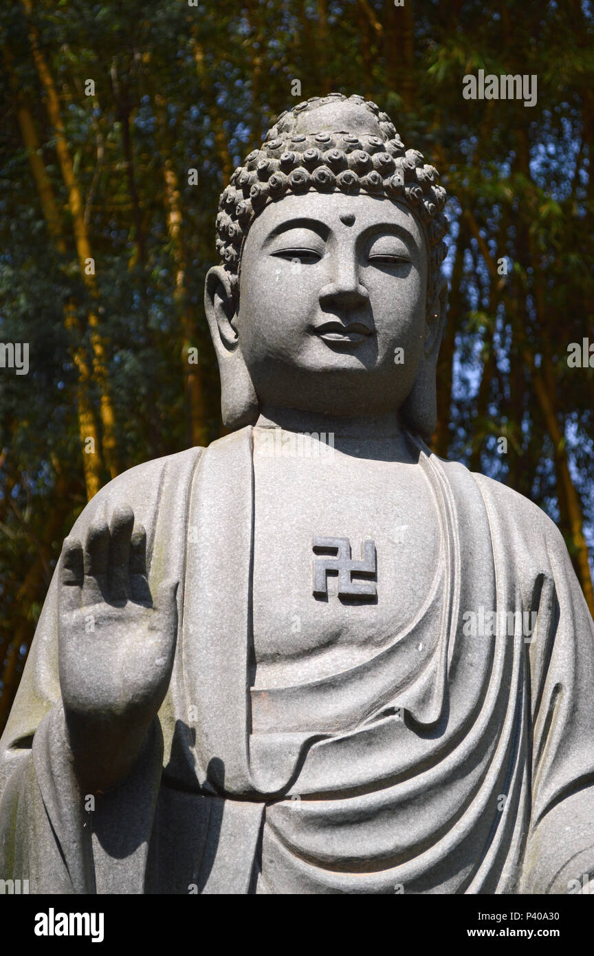 Estátuas do Templo Budista zu Lai-monastério, em Lokale: Cotia - SP. Stockfoto