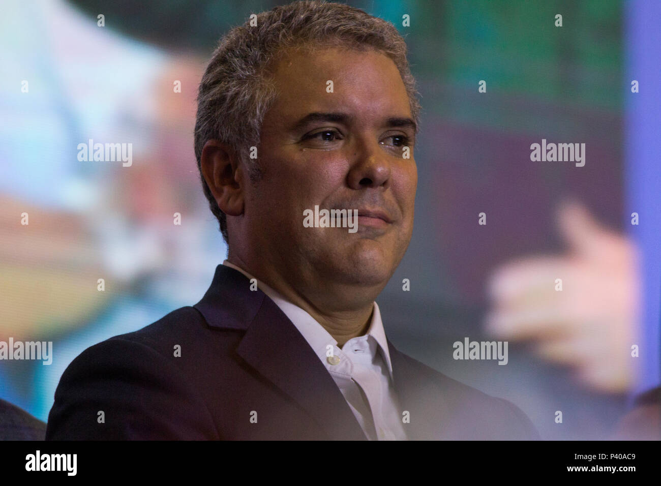 Ivan Duque gewählt Der neue Präsident von Kolumbien Stockfoto