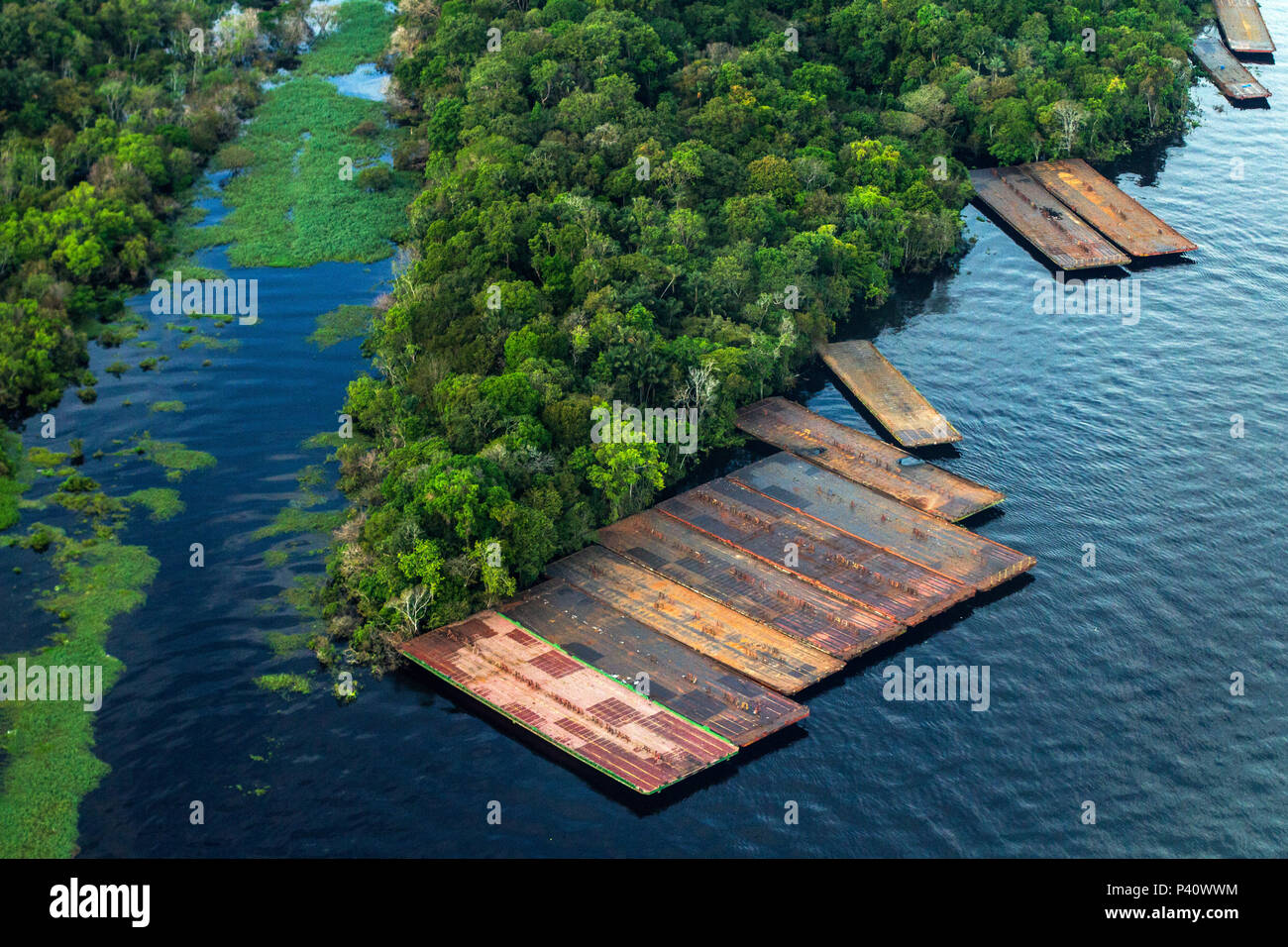 Manaus Bin Balsas Balsas Keine Rio Negro Rio Negro Manaus Amazonas Flutuante Amazonia Norte Do Brasil Stockfotografie Alamy