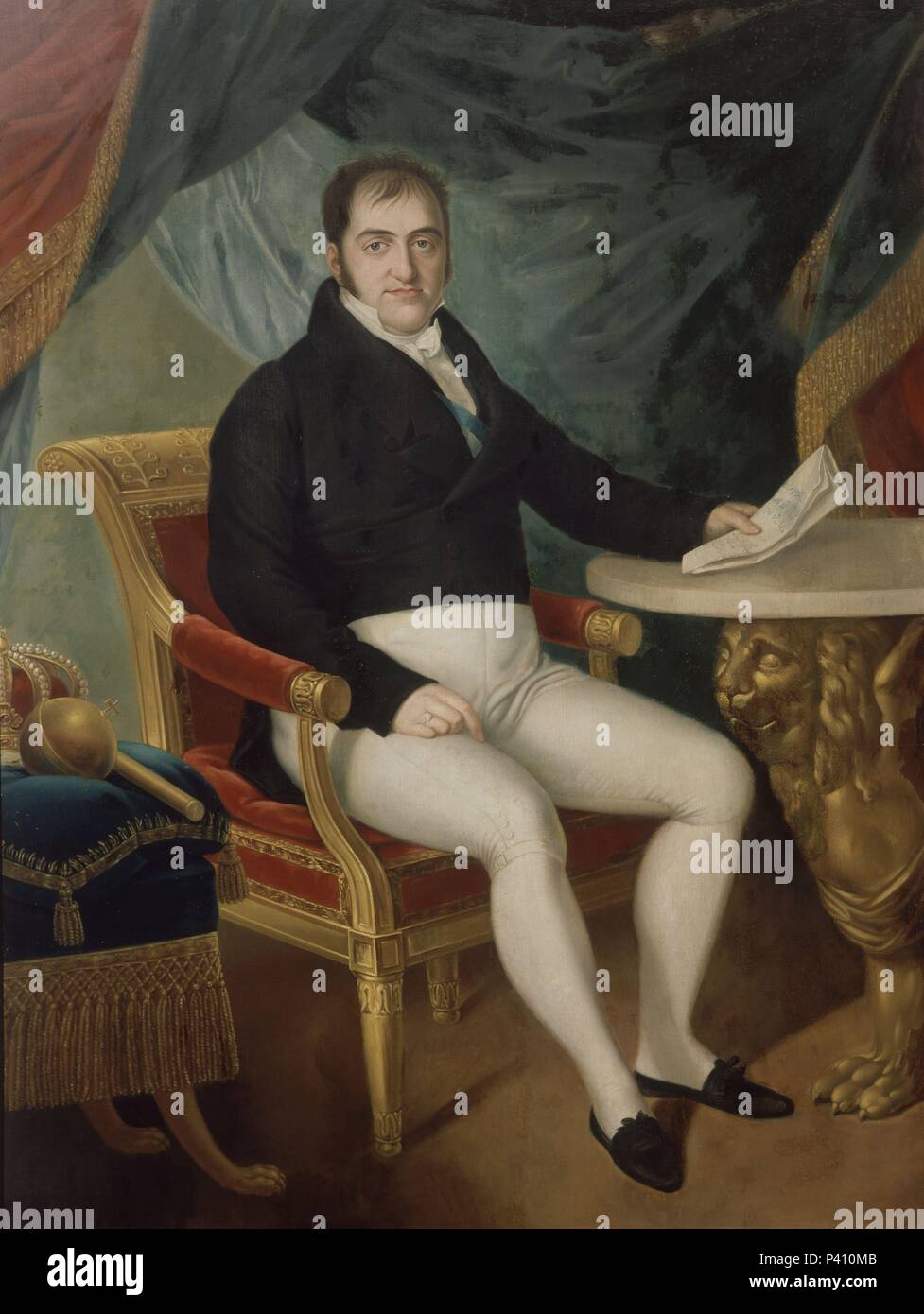 FERNANDO VII. Autor: Luis de la Cruz y Ríos (1776-1853). Lage: FCO BERNALDO QUIROS, MADRID, SPANIEN. Stockfoto