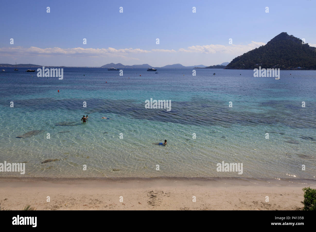 Formentor Strand Meereslandschaft, Serra de Tramuntana, Mallorca Spanien Welterbe Stockfoto