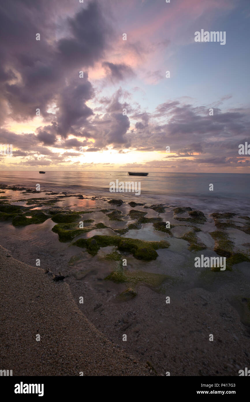 Der Strand von Le Morne Brabant, Mauritius Stockfoto