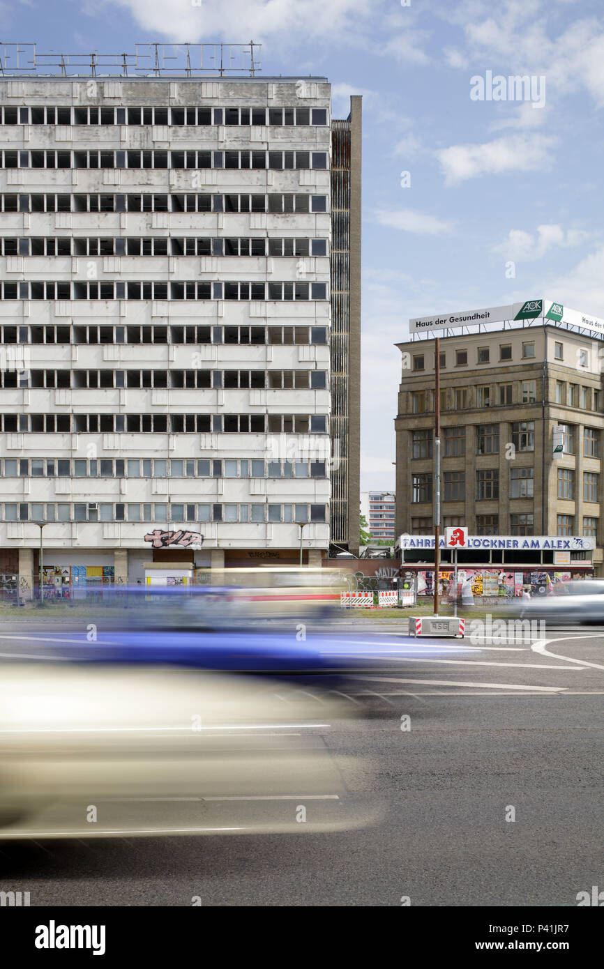 Berlin, Deutschland, Ruine Haus der Statistik am Alexanderplatz in Berlin-Mitte Stockfoto