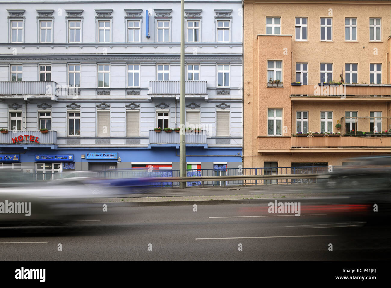 Berlin, Deutschland, alte Gebäude in der Frankfurter Allee in Berlin-Lichtenberg Stockfoto