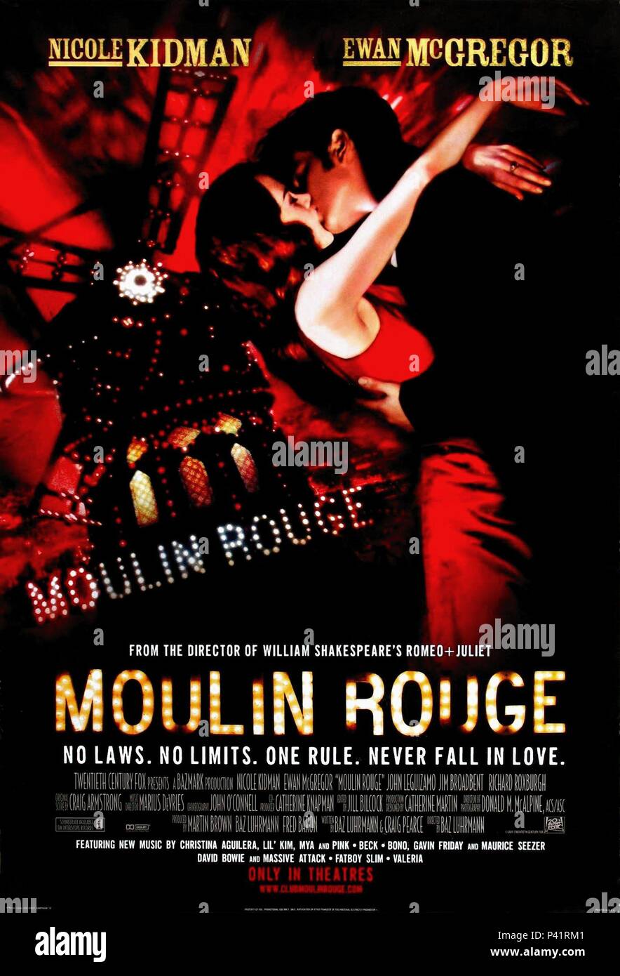 Original Film Titel: MOULIN ROUGE. Englischer Titel: MOULIN ROUGE. Regisseur: Baz Luhrmann. Jahr: 2001. Quelle: 20th Century Fox/Album Stockfoto