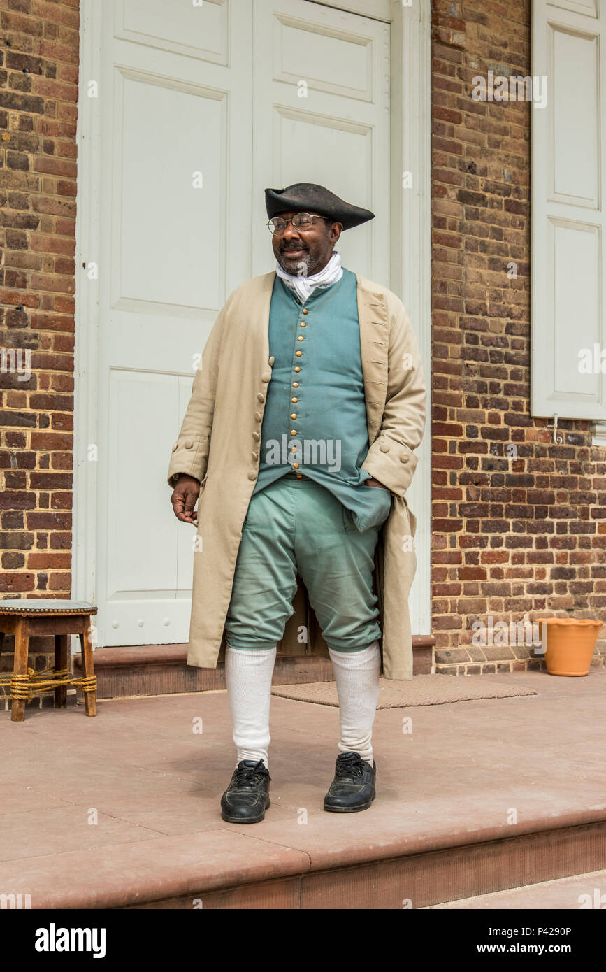 Mann gekleidet in historische Kleidung Stockfoto