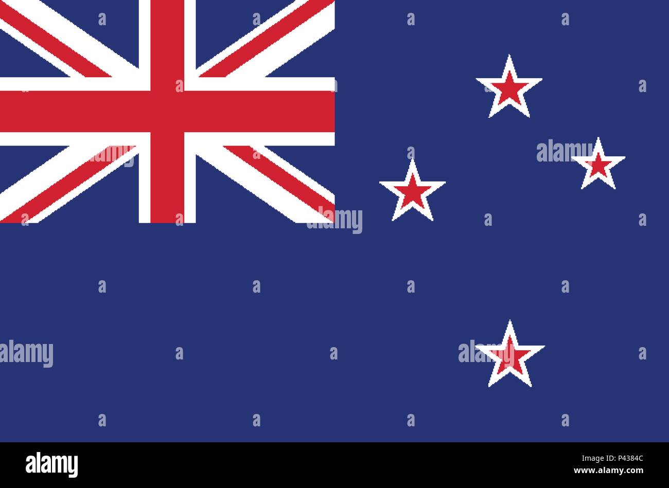 Flagge Neuseeland Staat auch als Aotearoa bekannt Stock Vektor