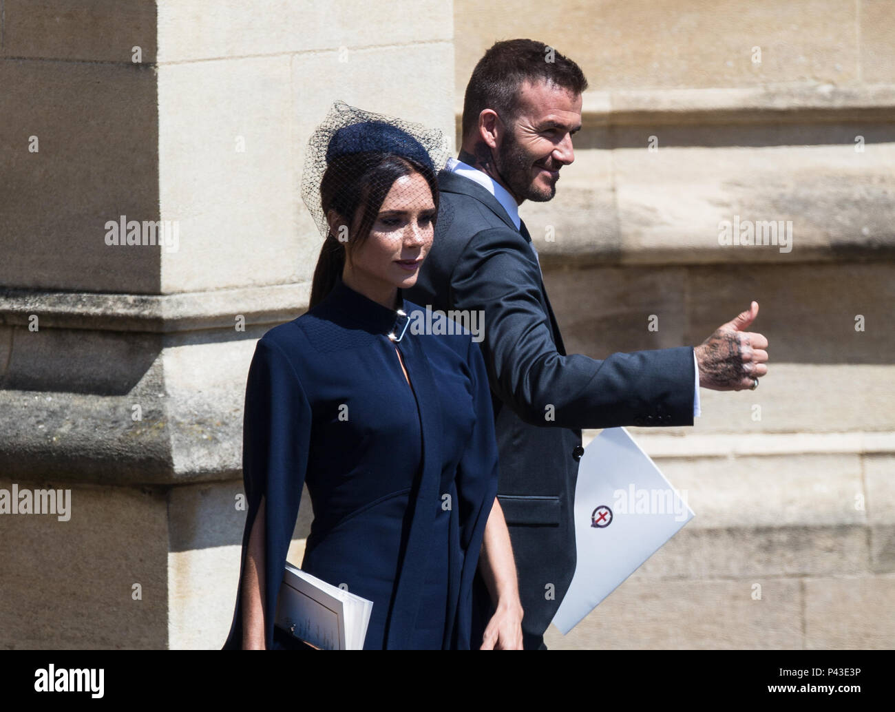 Die Hochzeit von Prinz Harry und Meghan Markle im Schloss Windsor mit: Victoria Beckham, David Beckham, Wo: Windsor, Großbritannien Wann: 19. Mai 2018 Credit: John rainford/WANN Stockfoto