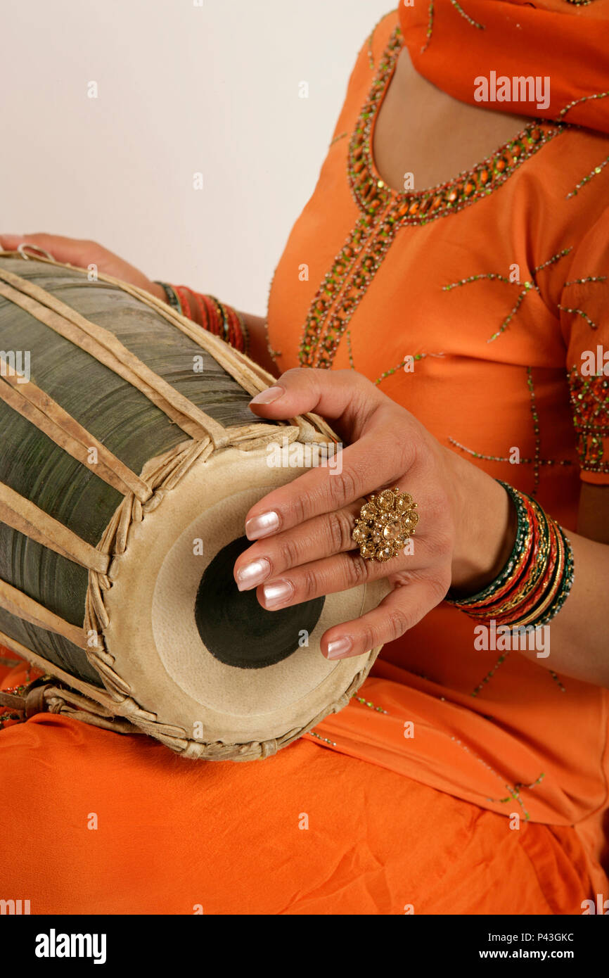 Indische hand Trommeln Stockfoto