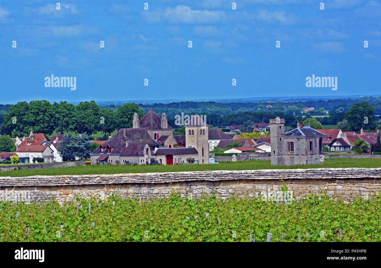 Winzer dorf, Vougeot, Cote d0r, Burgund, Frankreich Stockfoto