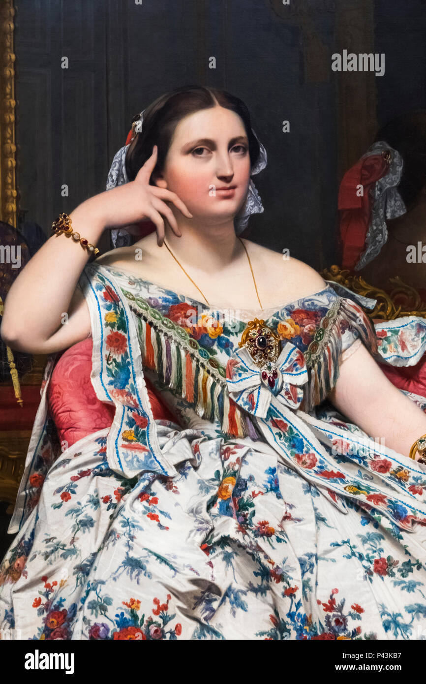 Porträt der Madame Moitessier von Jean-Auguste-Dominique Ingres datiert 1856 Stockfoto