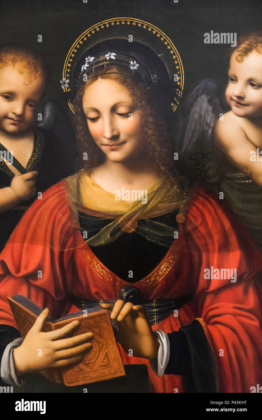 Malerei der Heiligen Katharina vom Anfang des 16. Jahrhunderts Stockfoto