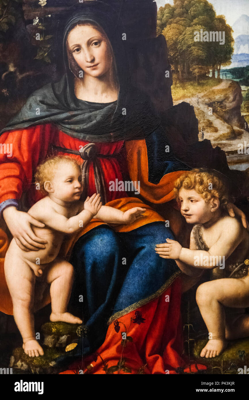 Malerei der Heiligen Katharina vom Anfang des 16. Jahrhunderts Stockfoto