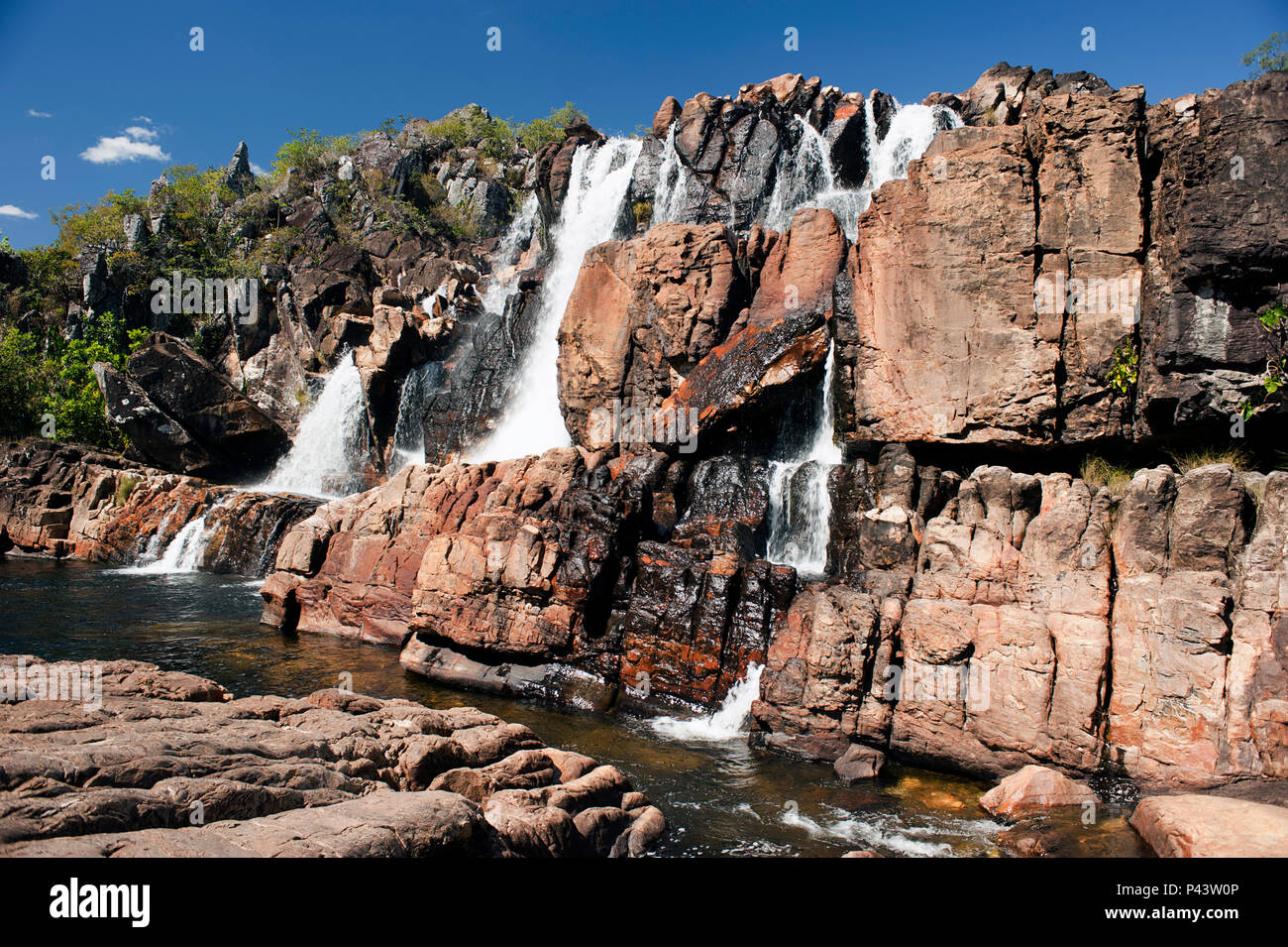 Cachoeira Carioquinhas, Parque Nacional de Chapada dos Lambari, Alto de ParaÃ-so GoiÃ¡s/GO, Brasil - 09/07/2013. Foto: André Fortes/Fotoarena Stockfoto