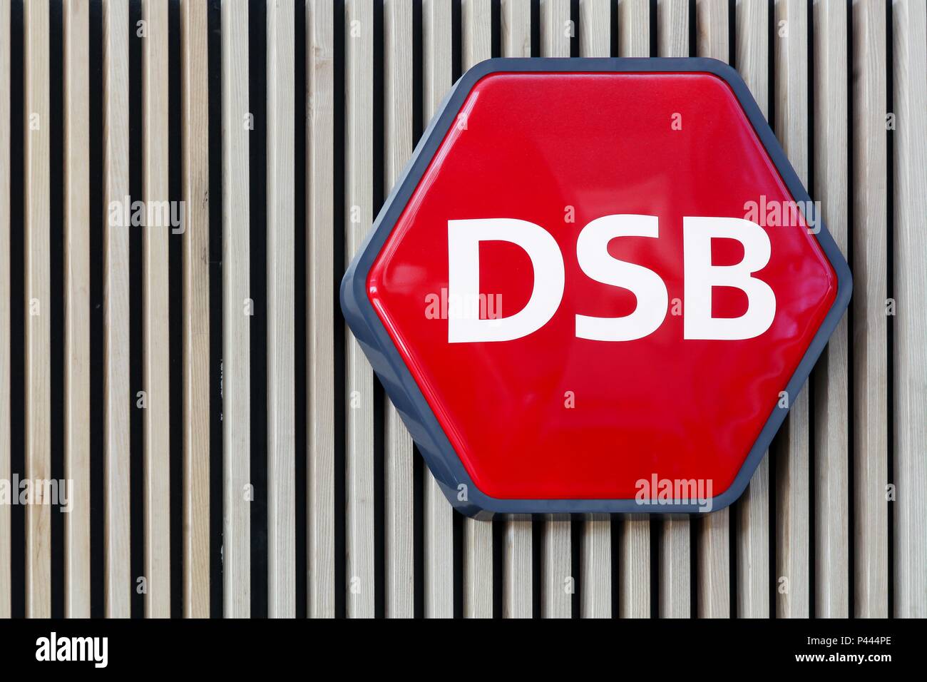 Kopenhagen, Dänemark - 20. Mai 2018: DSB ist die größte dänische Train Operating Company, und die größte in Skandinavien Stockfoto