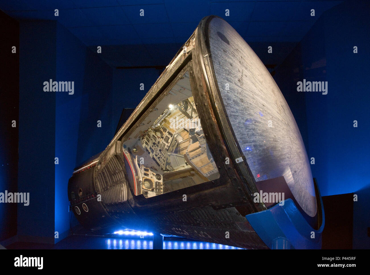 Gemini 9 ein Raumfahrzeug, 1966 von Thomas Stafford, Eugene Cernan, des NASA Kennedy Space Center Visitor Complex, Florida geflogen. Stockfoto