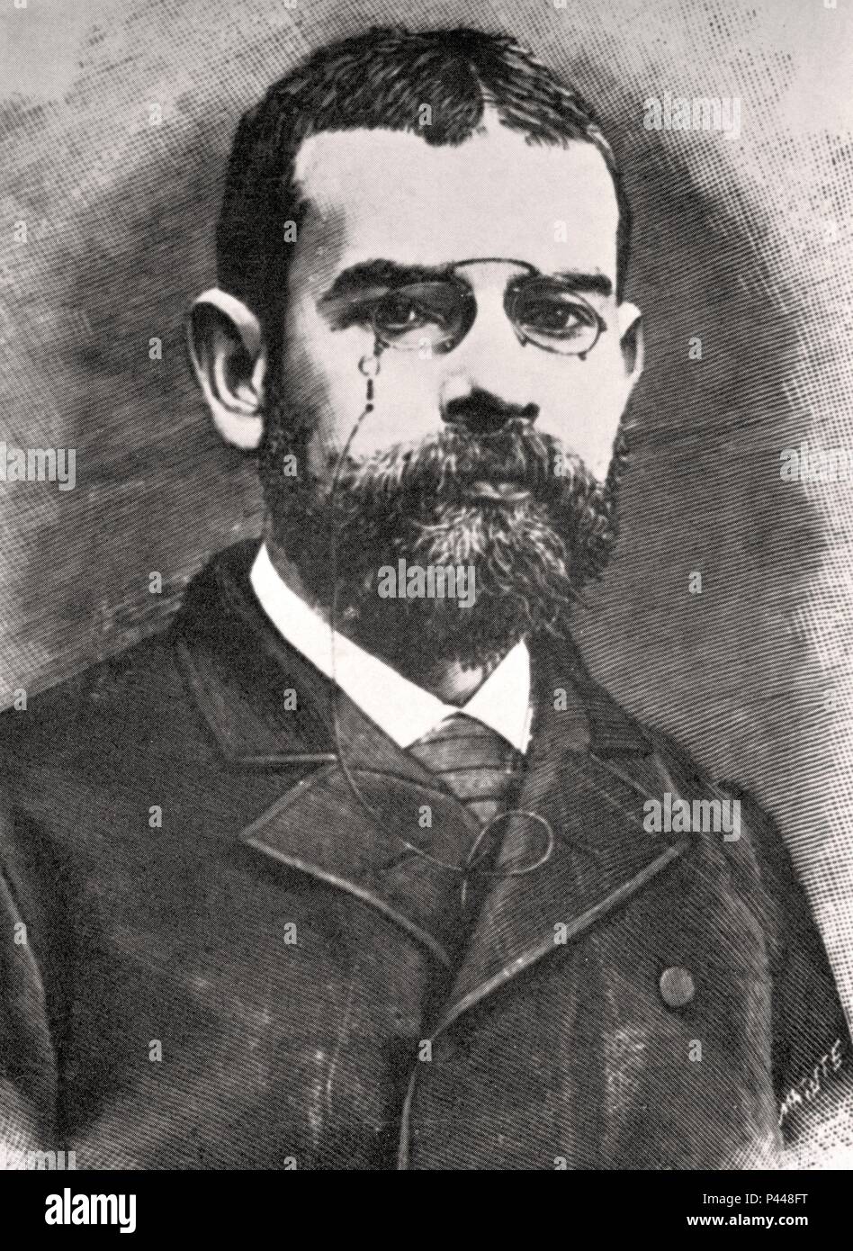 LEOPOLDO ALAS (CLARIN) (1852-1901) ESCRITOR ESPAÑOL. Lage: Biblioteca Nacional - COLECCION, MADRID, SPANIEN. Stockfoto