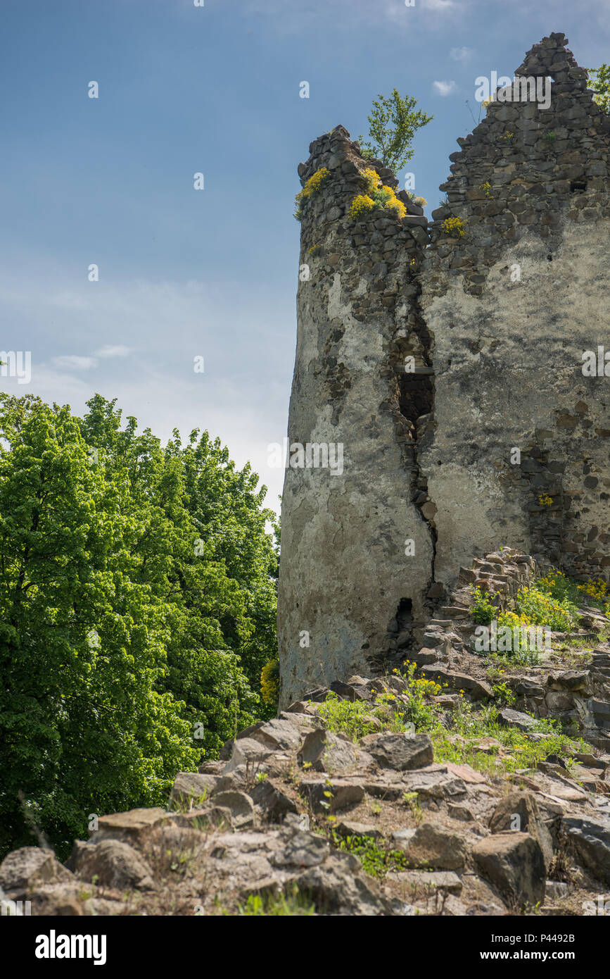 Ruinen von Saris Schloss in der Nähe von Presov in der Slowakei Stockfoto