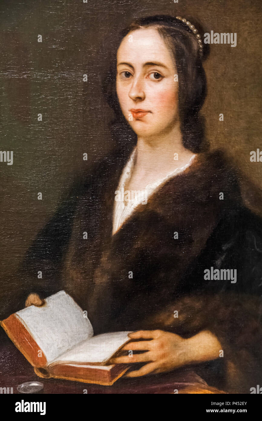 Portrait von Anna Maria van Schurman von Jan Lievens datiert 1649 Stockfoto