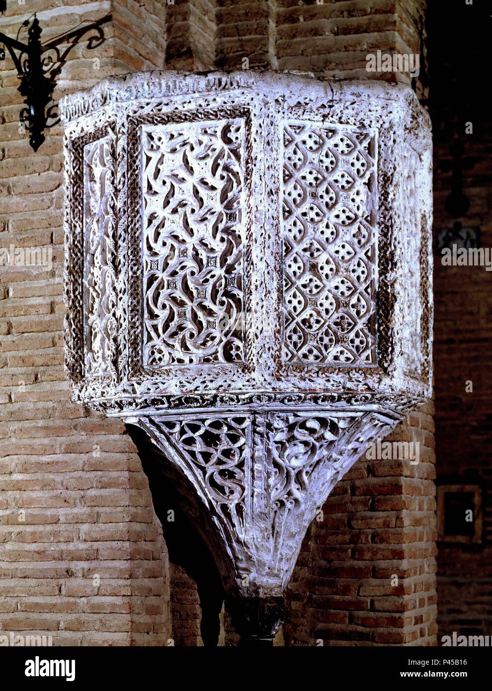 PULPITO DE JAO. Lage: IGLESIA DE SANTIAGO DEL ARRABAL, Toledo, Spanien. Stockfoto