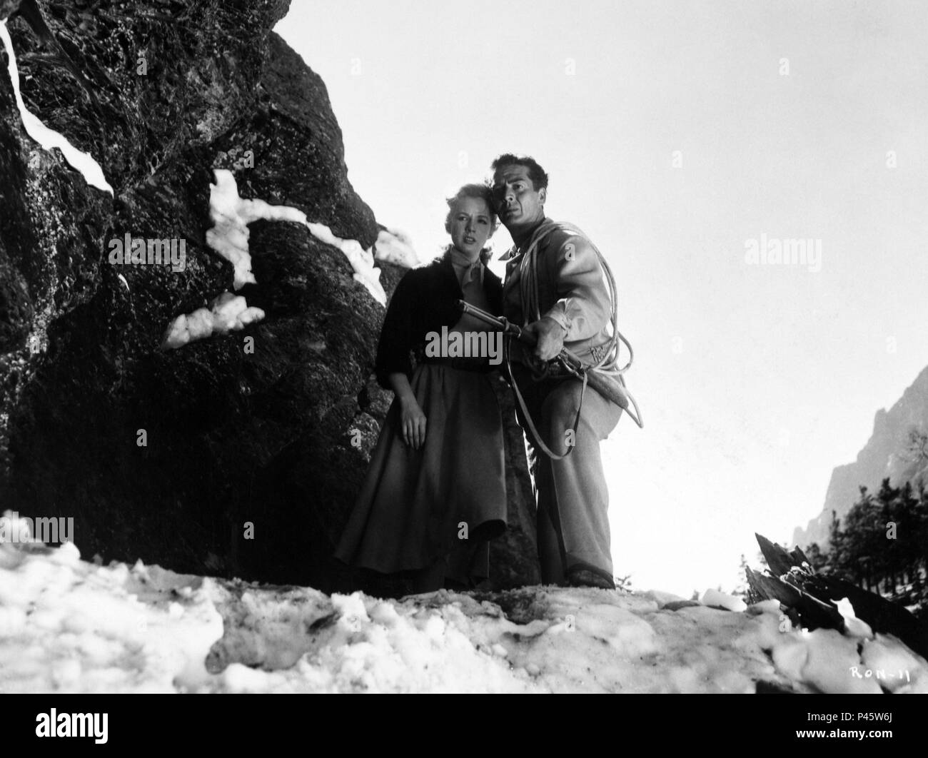 Original Filmtitel: gefährliche Mission. Englischer Titel: gefährliche Mission. Regisseur: LOUIS KÖNIG. Jahr: 1954. Stars: VICTOR MATURE; PIPER LAURIE. Credit: RKO/Album Stockfoto